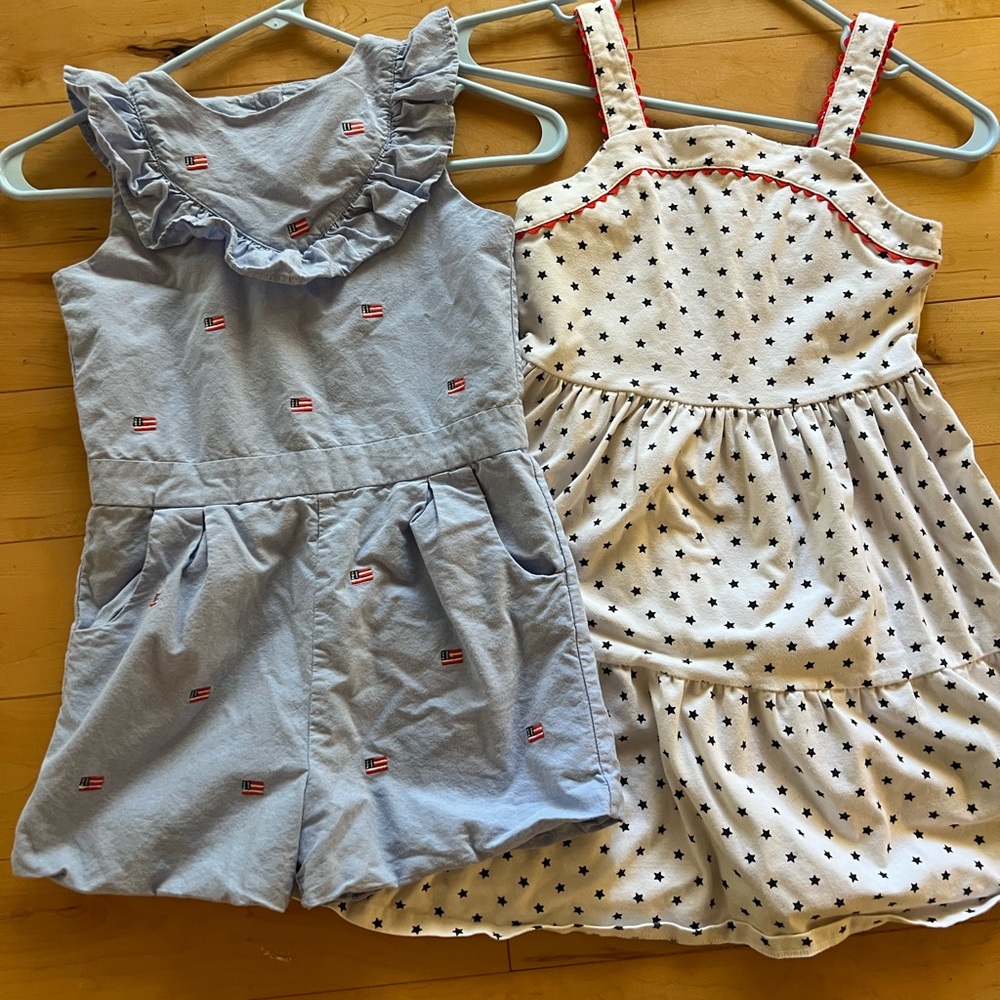 Girls Janie and Jack dress and romper
